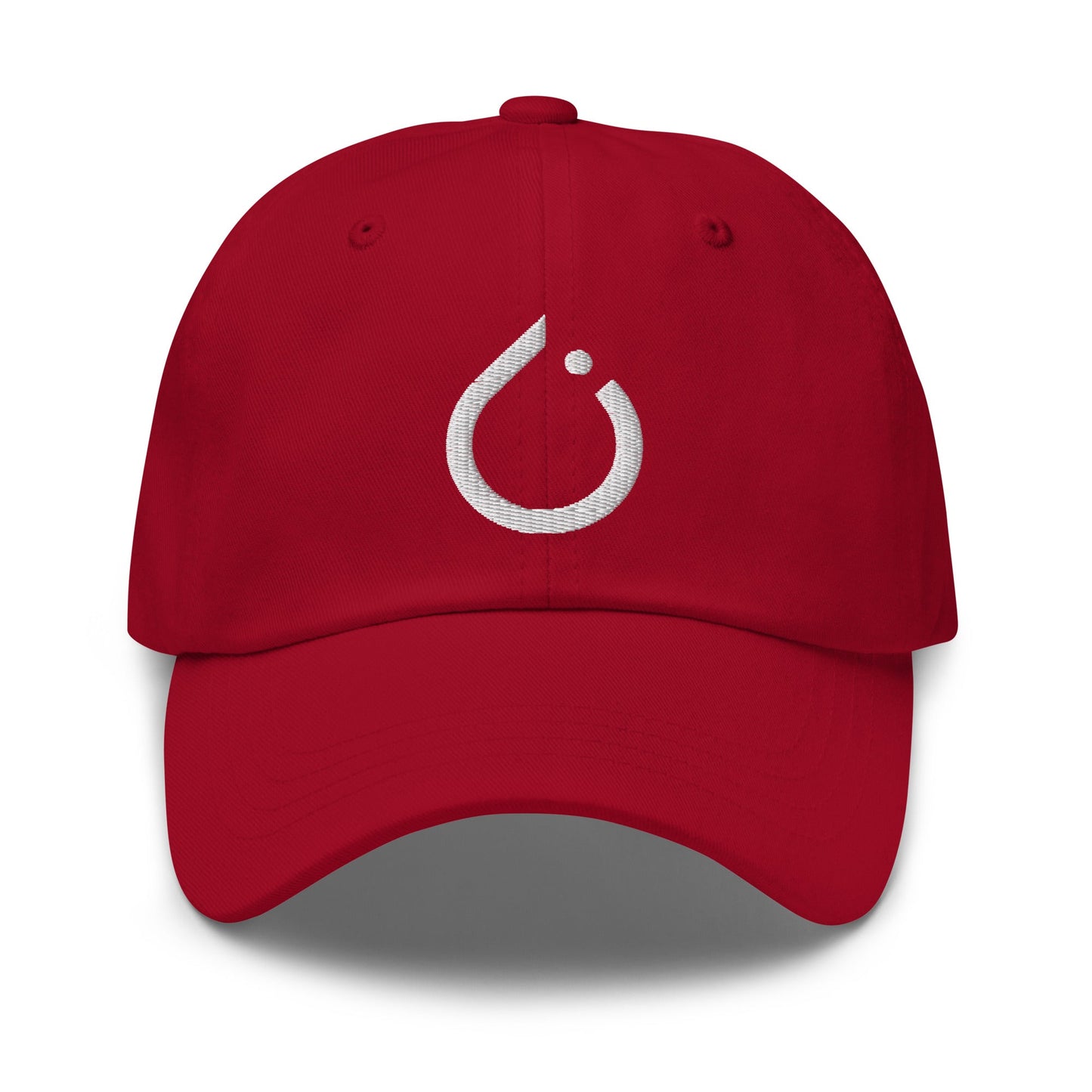 Image of the PyTorch White Icon Cap Cranberry.