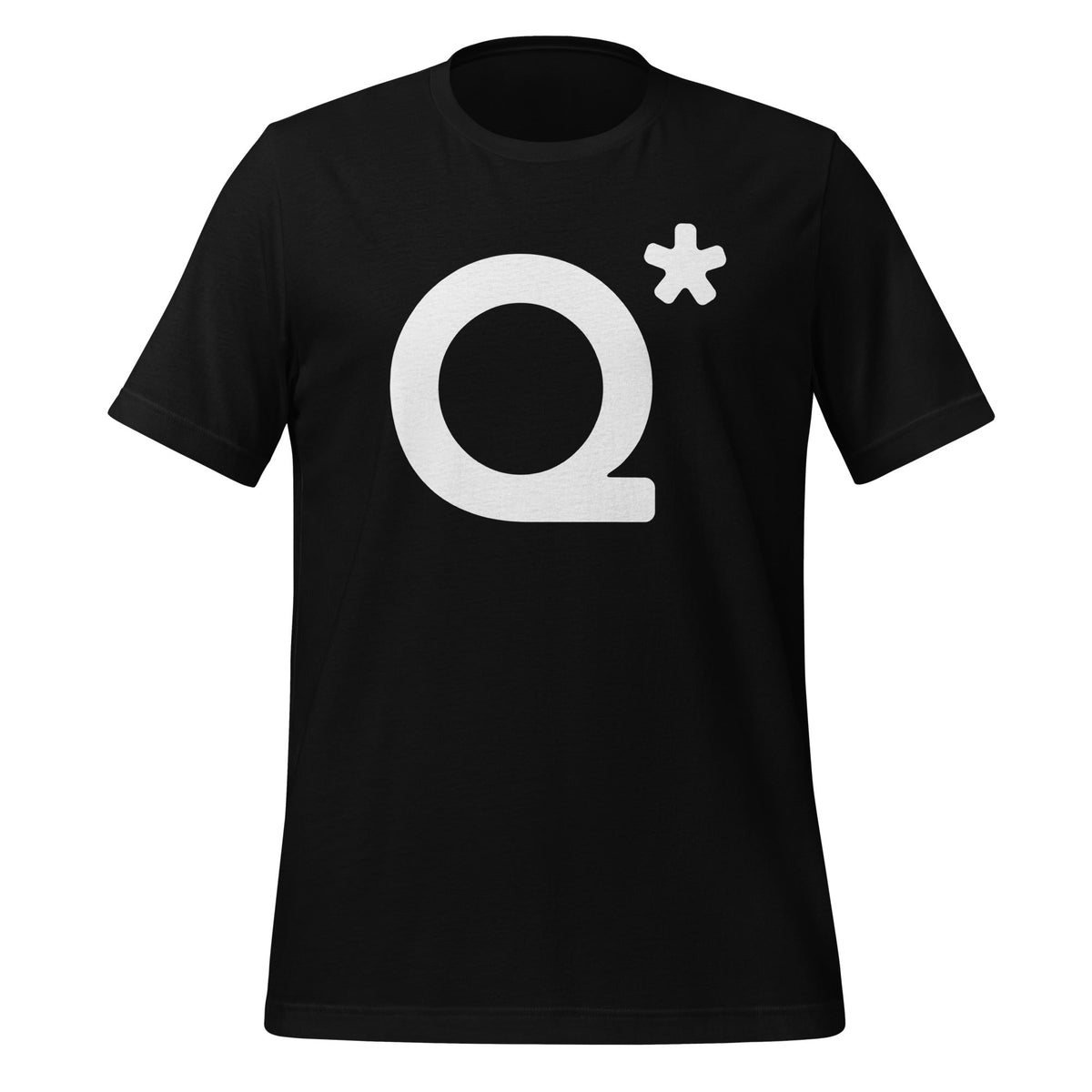 Product mockup photo of the Q* (Q Star) T Shirt 1 (unisex) Black / M.