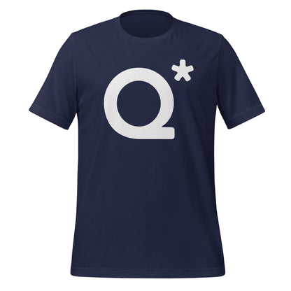 Product mockup photo of the Q* (Q Star) T Shirt 1 (unisex) Navy / M.