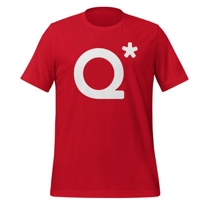 Product mockup photo of the Q* (Q Star) T Shirt 1 (unisex) Red / M.