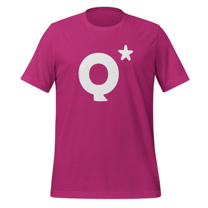 Product mockup photo of the Q* (Q Star) T Shirt 2 (unisex) Berry / M.