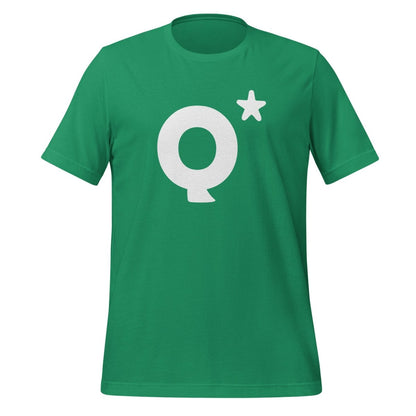 Product mockup photo of the Q* (Q Star) T Shirt 2 (unisex) Kelly / M.