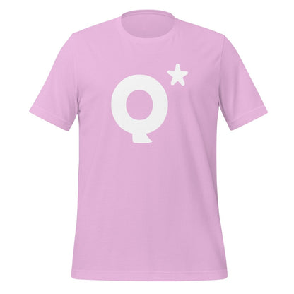 Product mockup photo of the Q* (Q Star) T Shirt 2 (unisex) Lilac / M.