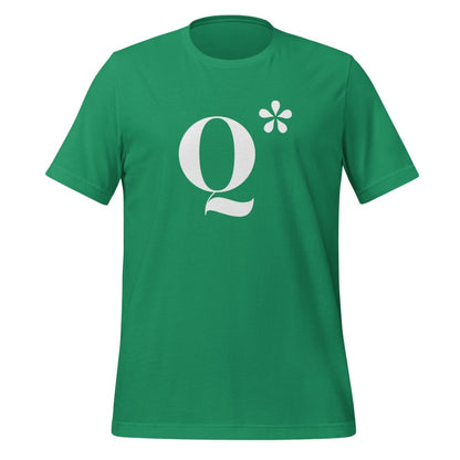 Product mockup photo of the Q* (Q Star) T Shirt 3 (unisex) Kelly / M.