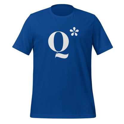 Product mockup photo of the Q* (Q Star) T Shirt 3 (unisex) True Royal / M.