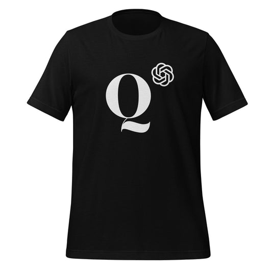 Product mockup photo of the Q* (Q Star) T Shirt 5 (unisex) Black / M.