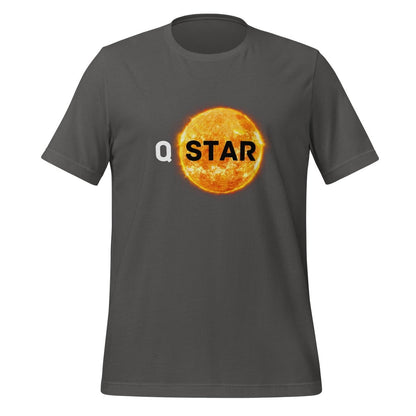 Product mockup photo of the Q* (Q Star) T Shirt 6 (unisex) Asphalt / M.