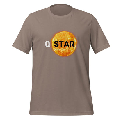 Product mockup photo of the Q* (Q Star) T Shirt 6 (unisex) Pebble / M.