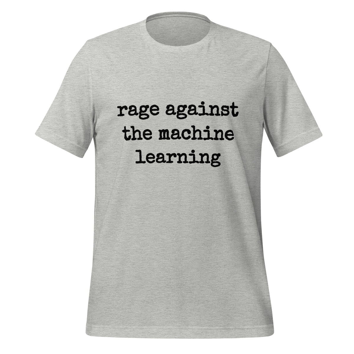 Mockup image of the rage against the machine learning T Shirt 2 (unisex) Athletic Heather / M.