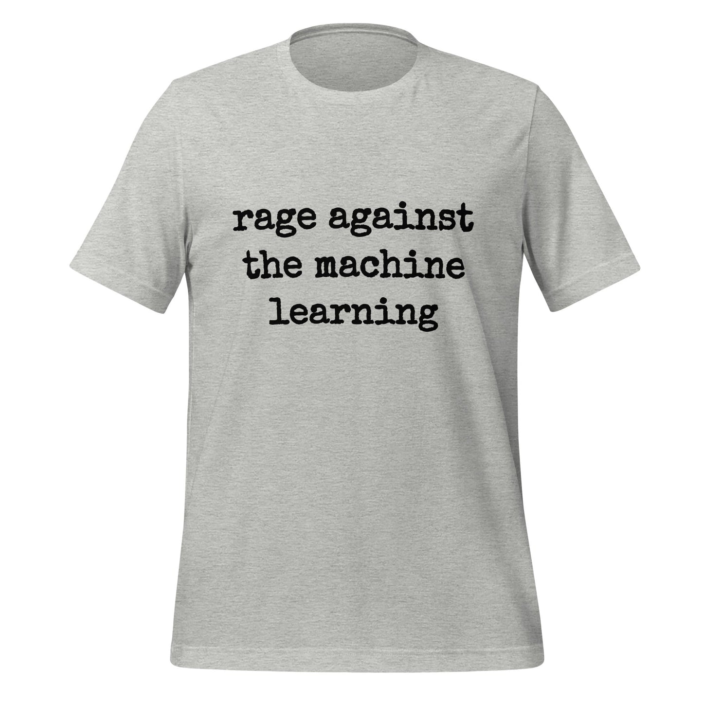 Mockup image of the rage against the machine learning T Shirt 2 (unisex) Athletic Heather / M.