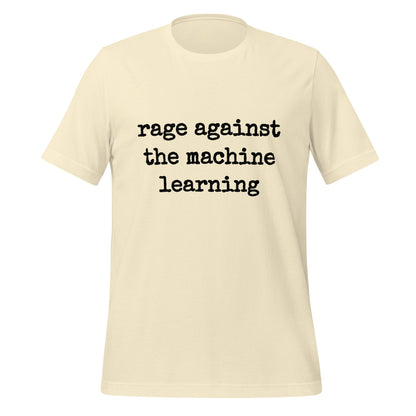 Mockup image of the rage against the machine learning T Shirt 2 (unisex) Natural / M.