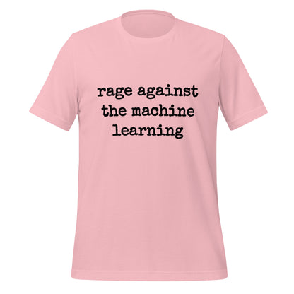 Mockup image of the rage against the machine learning T Shirt 2 (unisex) Pink / M.