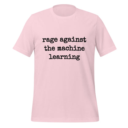 Mockup image of the rage against the machine learning T Shirt 2 (unisex) Soft Pink / M.