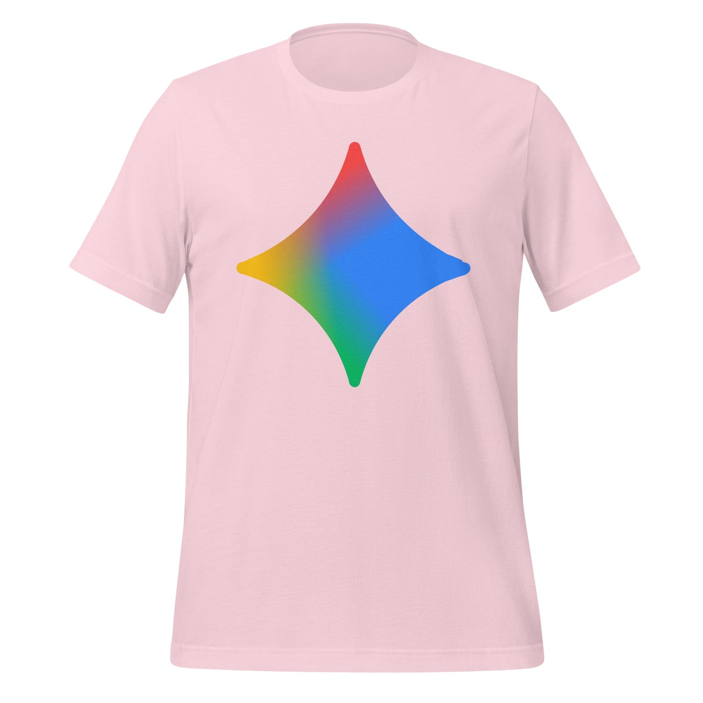 Image of the Rainbow Spark T-Shirt (unisex) Soft Pink / M.