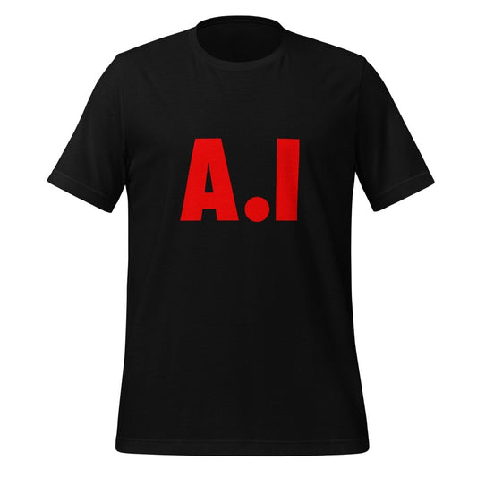 Product mockup photo of the Red A.I T Shirt (unisex) Black / M.