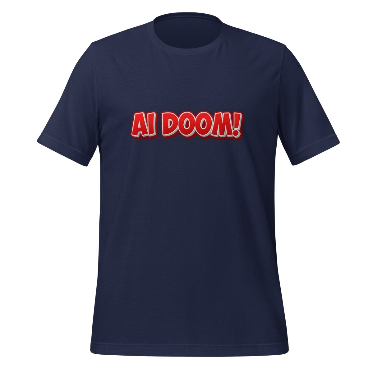 Image of the Red Comic AI DOOM! T-Shirt (unisex) Navy / M.