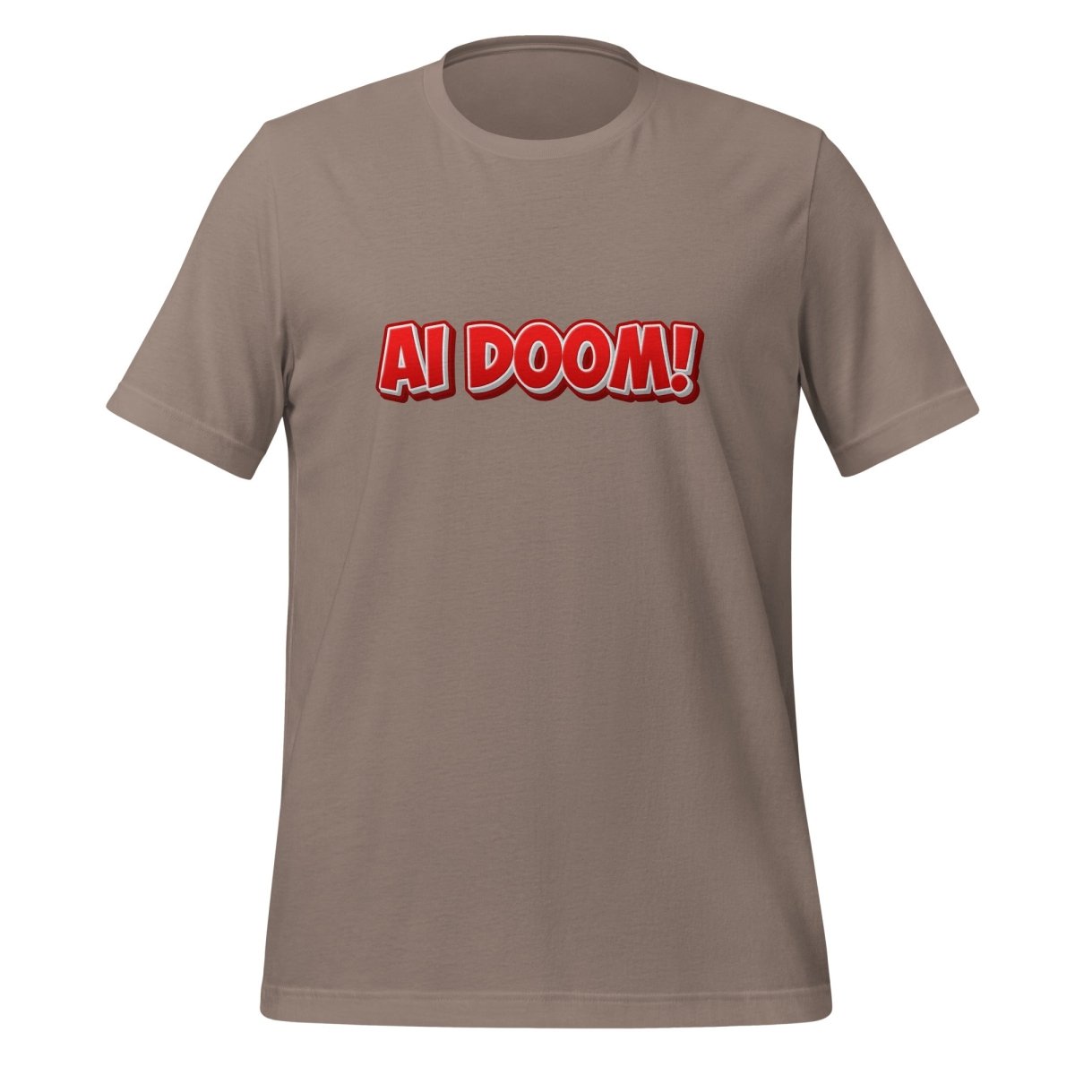 Image of the Red Comic AI DOOM! T-Shirt (unisex) Pebble / M.