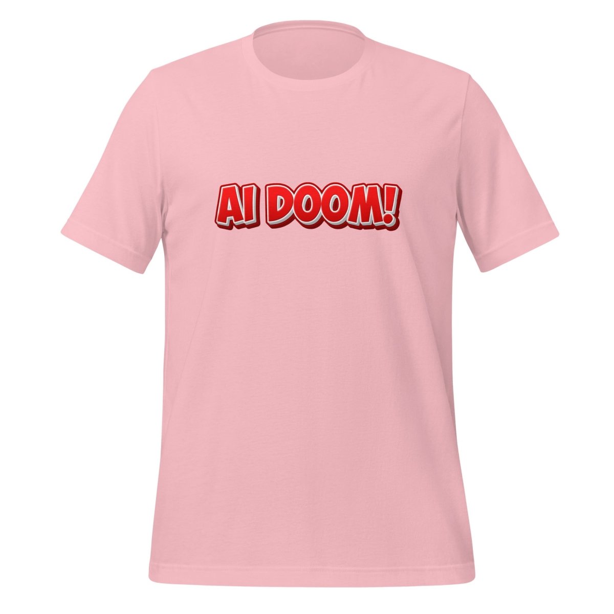 Image of the Red Comic AI DOOM! T-Shirt (unisex) Pink / M.