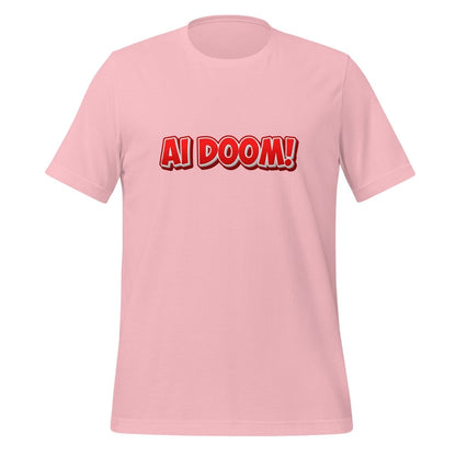 Image of the Red Comic AI DOOM! T-Shirt (unisex) Pink / M.
