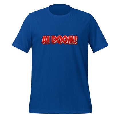Image of the Red Comic AI DOOM! T-Shirt (unisex) True Royal / M.