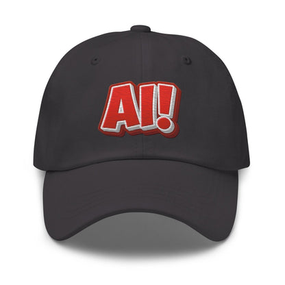 Image of the Red Comic AI! Cap Dark Grey.