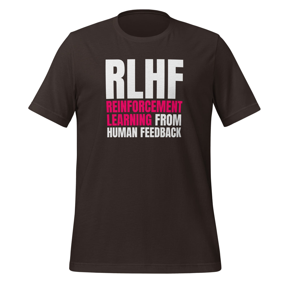 Product mockup photo of the RLHF T Shirt 2 (unisex) Brown / M.
