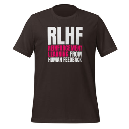 Product mockup photo of the RLHF T Shirt 2 (unisex) Brown / M.