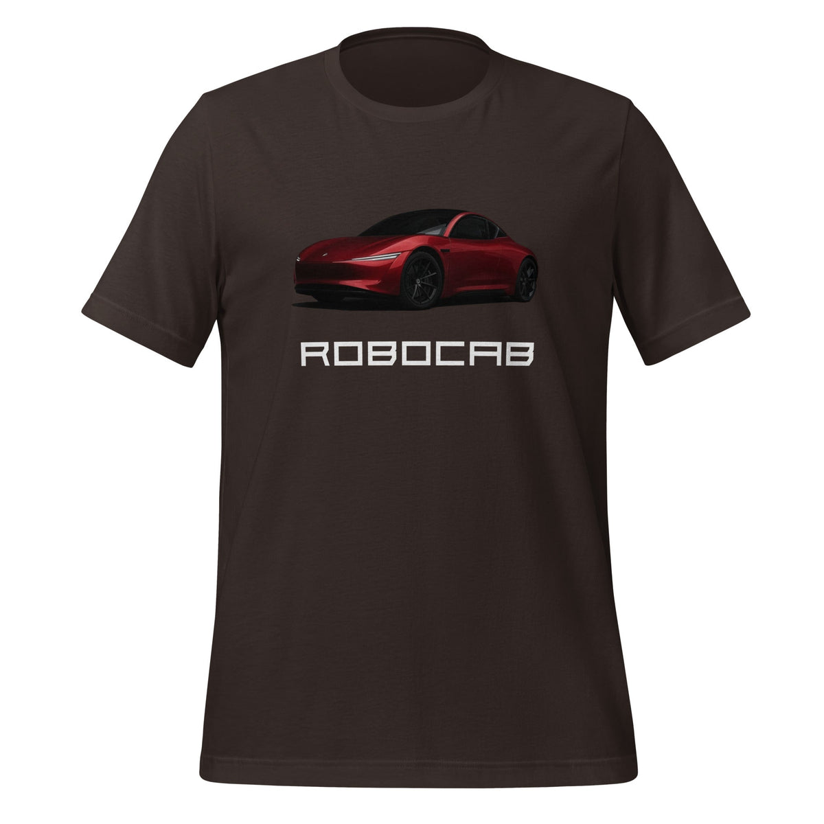 Product mockup photo of the Robocab T Shirt (unisex) Brown / M.
