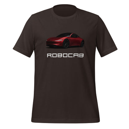 Product mockup photo of the Robocab T Shirt (unisex) Brown / M.