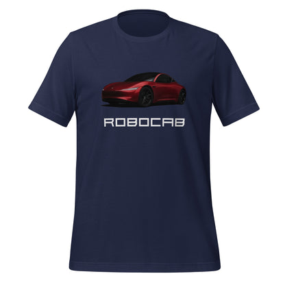 Product mockup photo of the Robocab T Shirt (unisex) Navy / M.