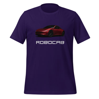 Product mockup photo of the Robocab T Shirt (unisex) Team Purple / M.
