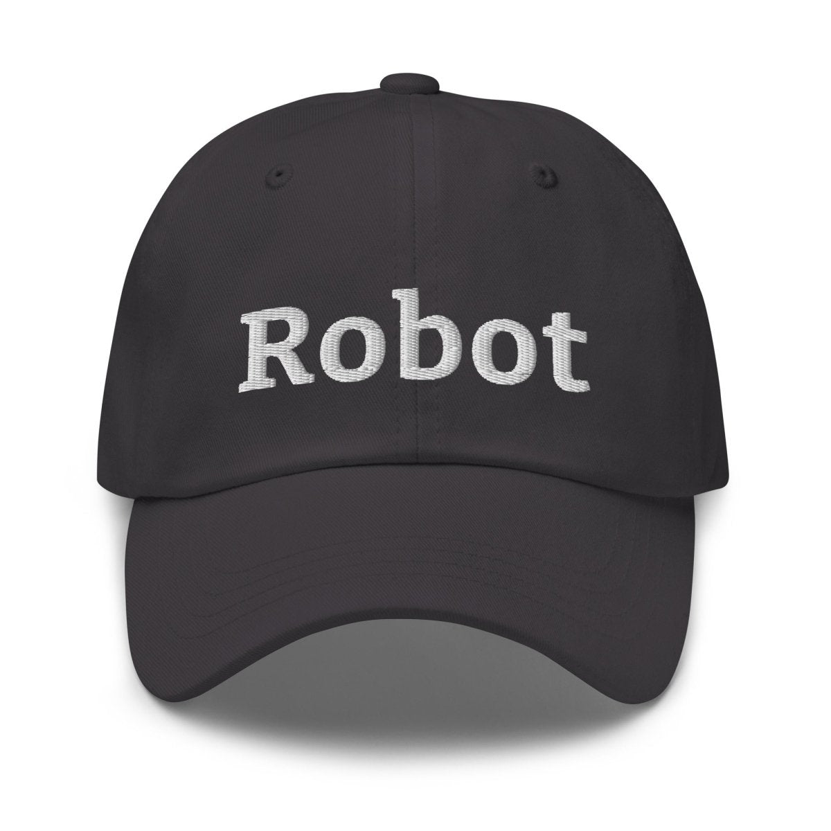 Image of the Robot Cap Dark Grey.