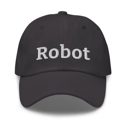 Image of the Robot Cap Dark Grey.