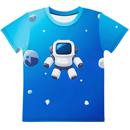 Product mockup photo of the Robot Floating in Space T Shirt (children) 2T.