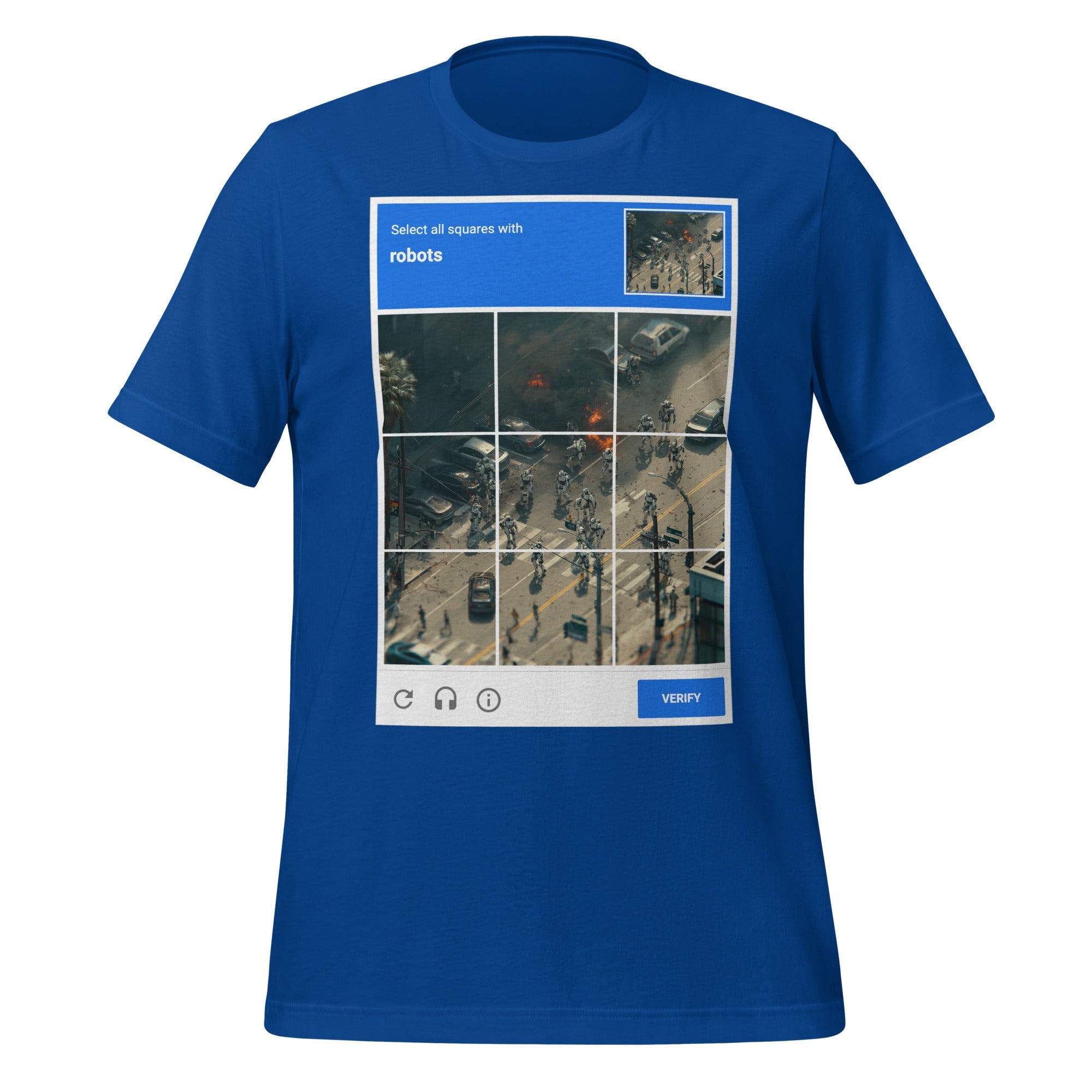 Select the Robots CAPTCHA T-Shirt (unisex) - AI Store