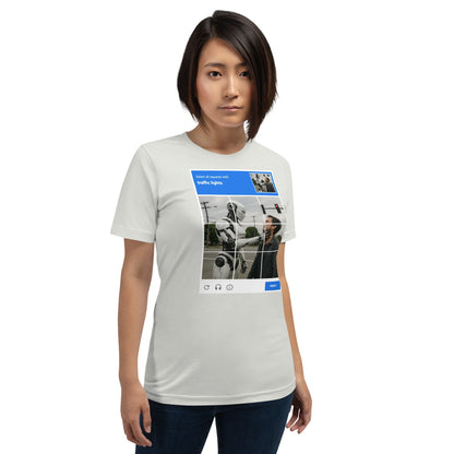 Image of the Select the Traffic Lights CAPTCHA T-Shirt (unisex).