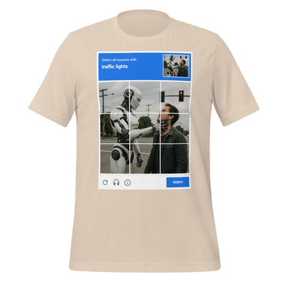 Image of the Select the Traffic Lights CAPTCHA T-Shirt (unisex) Soft Cream / M.