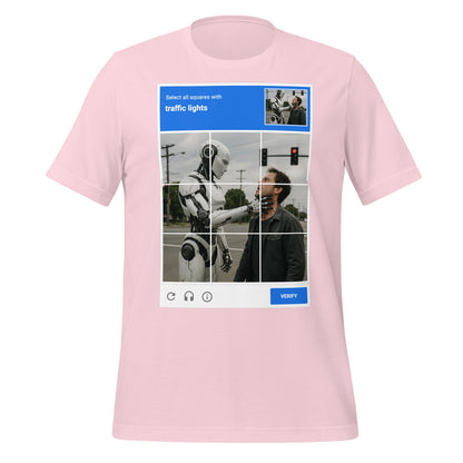 Image of the Select the Traffic Lights CAPTCHA T-Shirt (unisex) Soft Pink / M.