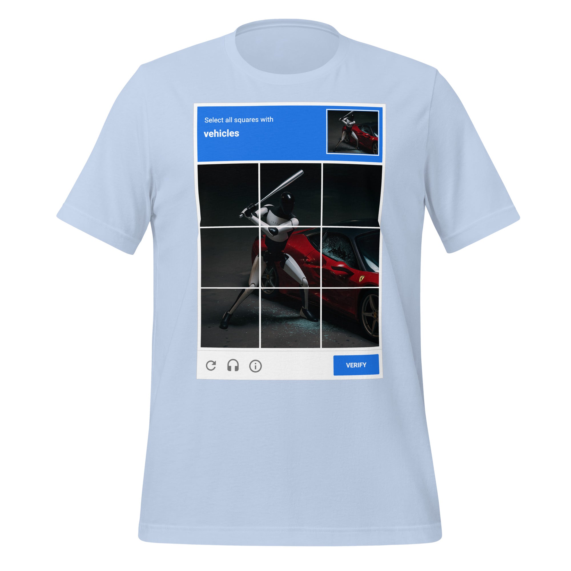 Select the Vehicles CAPTCHA T-Shirt (unisex) - AI Store