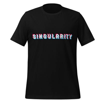 Product mockup photo of the Singularity Pixel Glitch T Shirt (unisex) Black / M.
