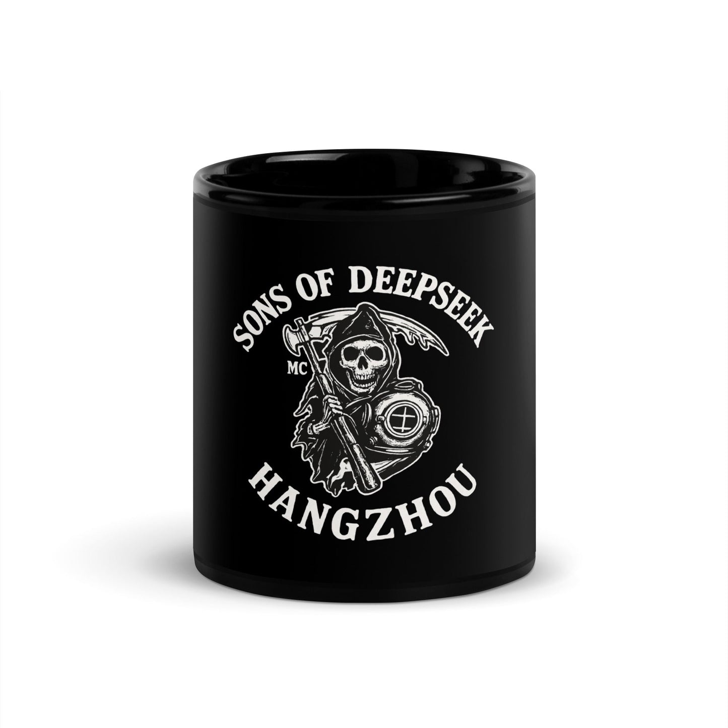Image of the Black SONS OF DEEPSEEK Mug 11 oz.