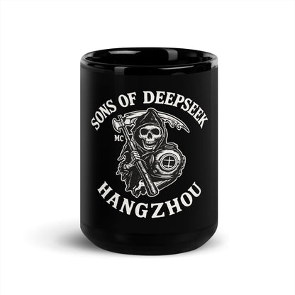 Image of the Black SONS OF DEEPSEEK Mug 15 oz.