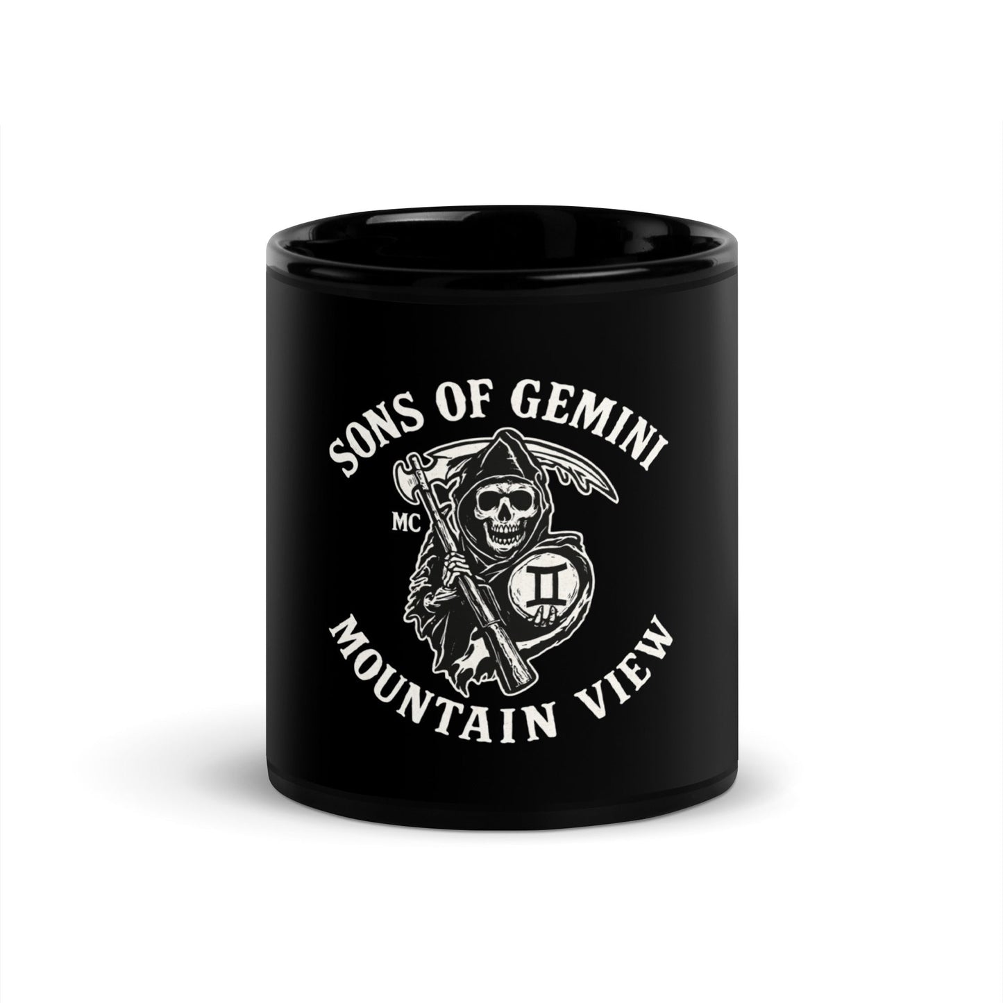Image of the SONS OF GEMINI Black Glossy Mug 11 oz.