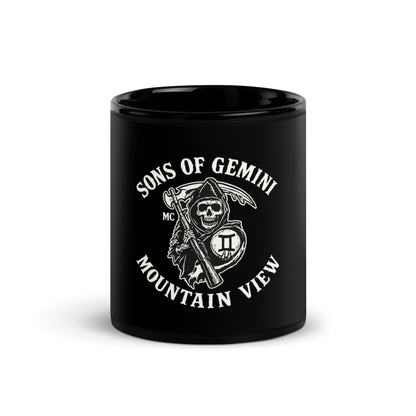 Image of the SONS OF GEMINI Black Glossy Mug 11 oz.
