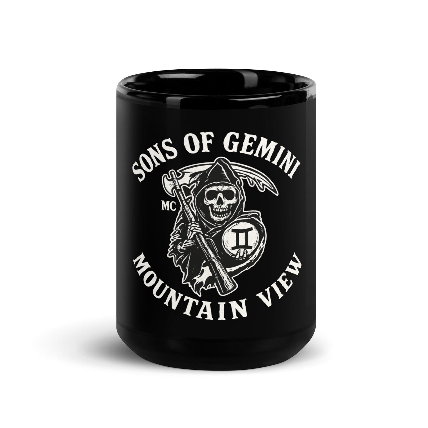 Image of the SONS OF GEMINI Black Glossy Mug 15 oz.