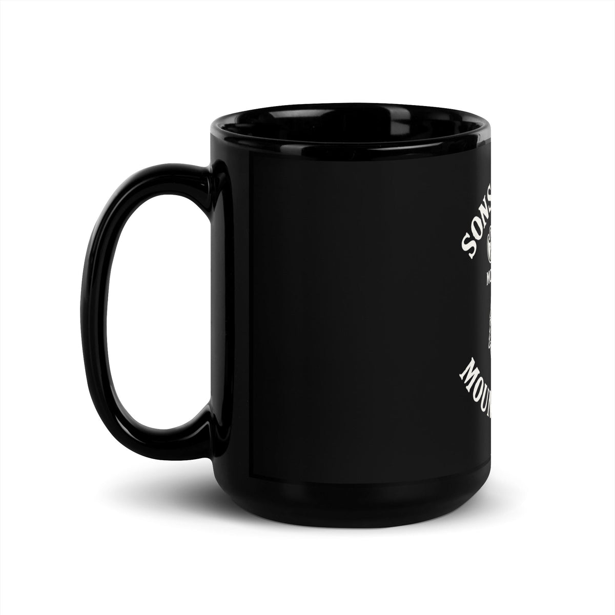 Image of the SONS OF GEMINI Black Glossy Mug.
