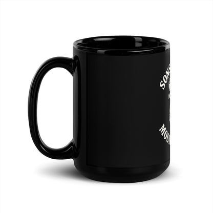 Image of the SONS OF GEMINI Black Glossy Mug.