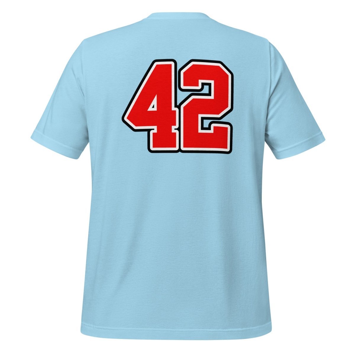 Product mockup photo of the Sportsball 42 T Shirt (unisex).