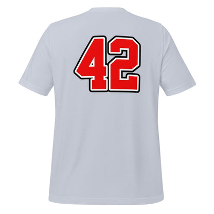 Product mockup photo of the Sportsball 42 T Shirt (unisex).