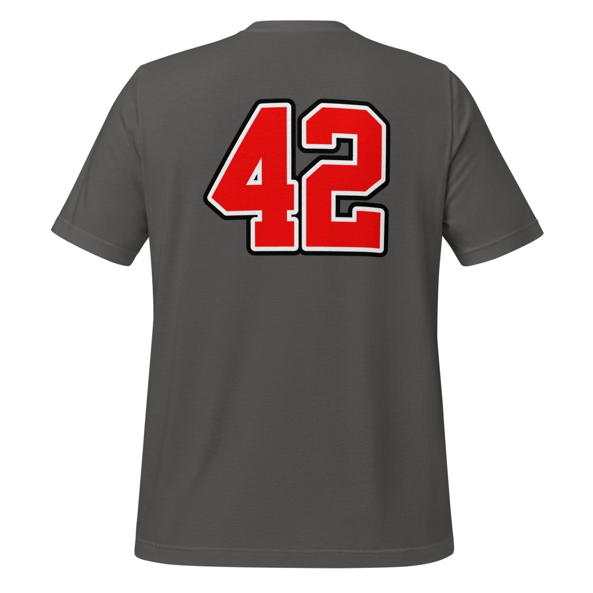 Product mockup photo of the Sportsball 42 T Shirt (unisex).